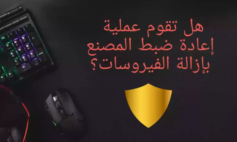 هل تقوم عملية إعادة ضبط المصنع بإزالة الفيروسات؟