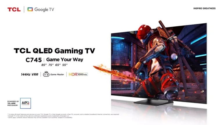 "تي سي إل" تطلق تلفاز C745 بتقنيةQLED 4K الجديد الأفضل حتى الآن للألعاب