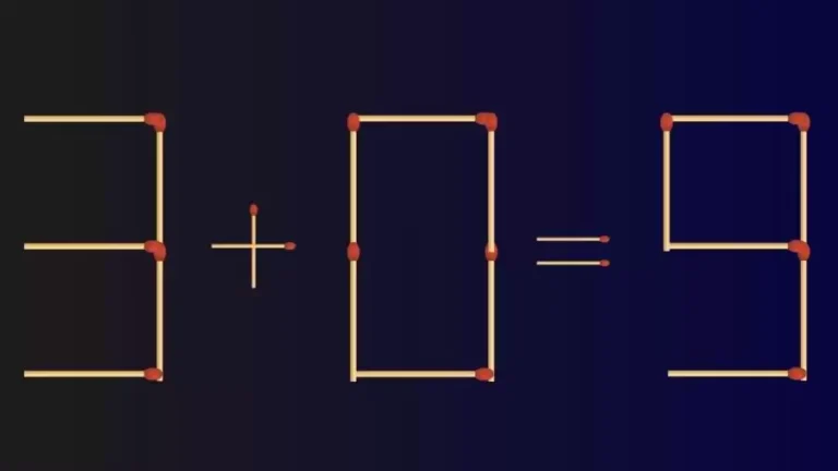 دعابة ذهنية: 3+0=9 أضف عود ثقاب واحد لحل المعادلة