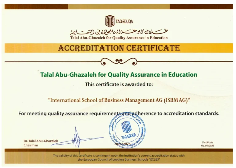 الجامعة السويسرية الدولية (SIU) تحصل على اعتماد المنظمة العربية لضمان الجودة في التعليم (AROQA) عبر هيئة TAG‑EDUQA بقيادة الدكتور طلال أبوغزالة